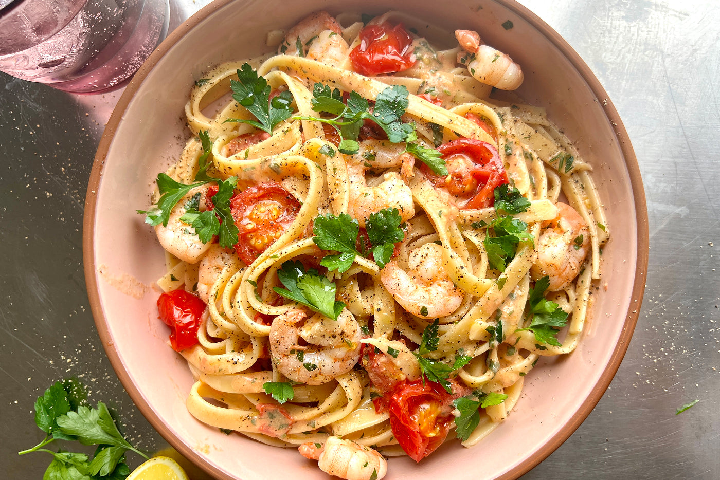 Creamy Prawn Fettuccine | From Our Place Recipes