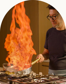 cooking with titanium always pan pro on stove