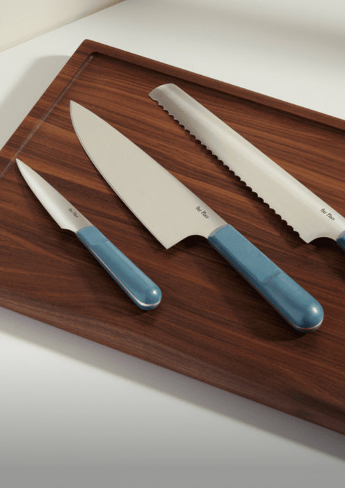 blue salt knife trio