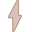 A simple, brown, outlined lightning bolt icon on a plain light background.