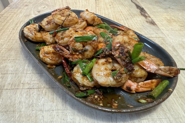 hot wok fried Sichuan Shrimp