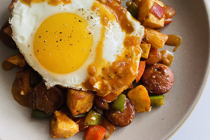 Patatas Bravas Style Hash