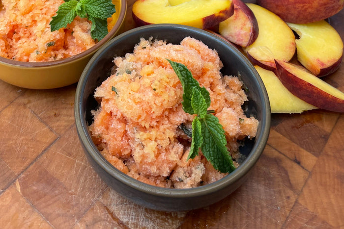 Peach and Mint Granita