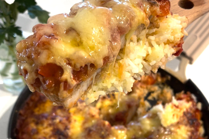 Vanessa’s Cheesy Baked Pork Chops and Rice