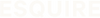 Translation missing: en.The word ESQUIRE is written in large white capital letters against a slightly lighter white background, making the text faint and difficult to see clearly