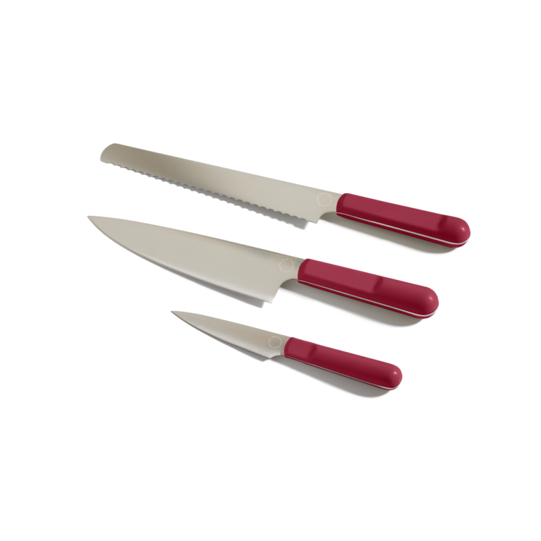 knife trio - rosa - view 1