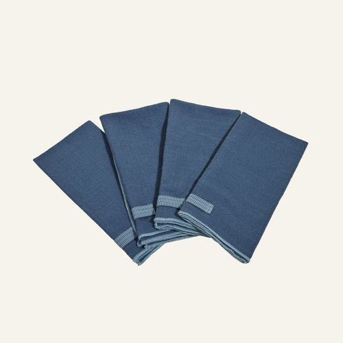 loop napkins - blue salt - view 1