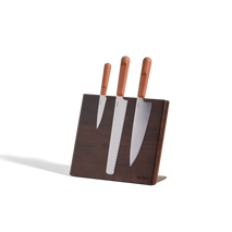 walnut knife block - view 1