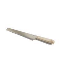 beige serrated knife