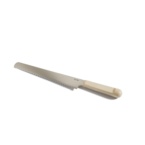 beige serrated knife