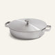 A round Titanium Braiser Pro 28 cm, featuring two handles and a fitted lid, is shown on a plain light background.