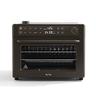 A dark brown electric convection oven with a glass door and digital control panel, shown against a plain white background.