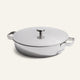 The Titanium Braiser Pro 28 cm, featuring a matching lid and two side handles, is displayed on a plain light background.