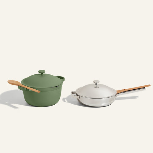 Green Perfect Pot and Titanium Always Pan Pro