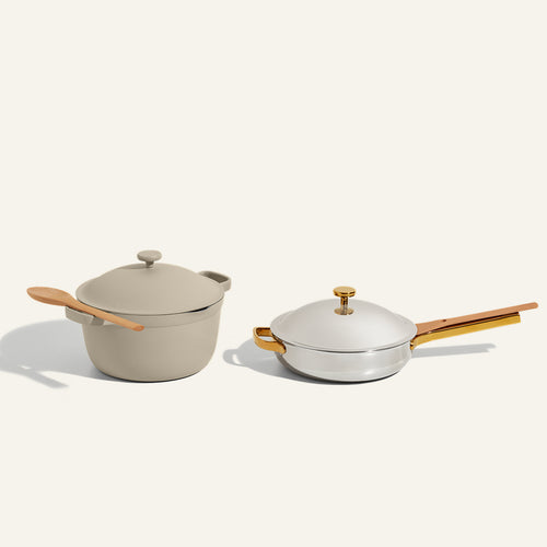 Titanium & Ceramic Cookware Duo-Gold/Steam