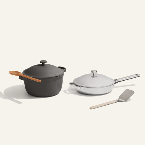 Titanium & Ceramic Cookware Duo-Chrome/Char