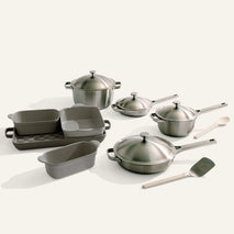 Titanium Pro Cookware + Bakeware Set-Brushed/Char