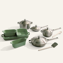 Titanium Pro Cookware + Bakeware Set-Brushed/Sage