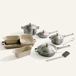 Titanium Pro Cookware + Bakeware Set-Brushed/Steam