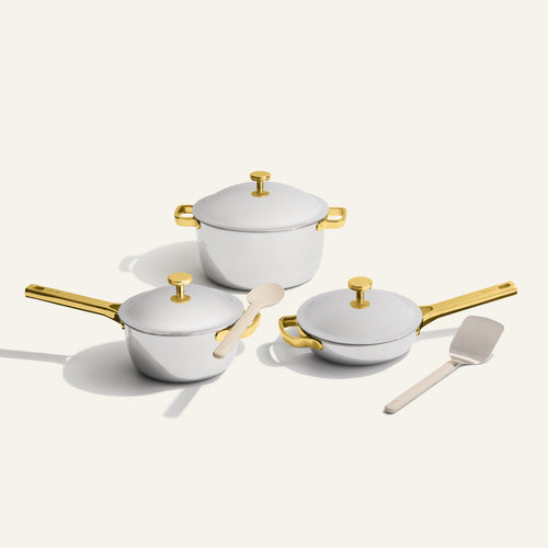 VIP Titanium Pro Cookware Set-Chrome/Gold