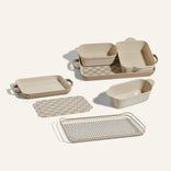 beige ultimate bakeware set