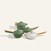 Titanium & Ceramic Cookware Set-Gold/Sage