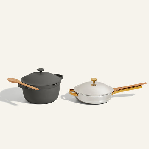 Titanium & Ceramic Cookware Duo-Gold/Char