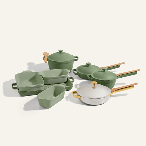 Ultimate Cookware + Bakeware Set-Gold/Sage