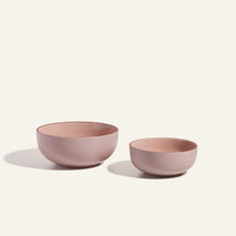 pink serving bowls